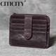 Citicity Light Luxury Brand Bag Men's Bag Card Bag de alta gama Tarra retro Top Capeta Retro Caquera Licencia de conducir Bolsa de billetera de múltiples tarjetas Café profundo