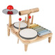 Yunya Children's Music Enlightenment Toys Montessori Early Education Wooden Orff Percussion Instrument Drum Birthday Gift Kitten Music Station (Iron Piano Film)
