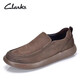 Clarks Herrenschuhe, Frühling und Herbst, neue weiche Sohle, Outdoor, lässig, bequem, Slip-On, echtes Leder, leichte Freizeitschuhe aus Leder, Hellbraun, 42