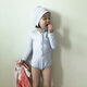 
Snoopy Children's Integrated Swimsuit Set 2025 Summer Baby Girl Cute Bikini Triangle Swimsuit Two-Piece Set Trendy Swimsuit + Hat 90 (Suggested height 80-90cm)