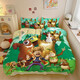 All-cotton cartoon cute bears appearing in children, boys and girls three-piece set student dormitory four-piece set customizable 3891V 135 bed (quilt cover 180220) four-piece set