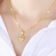 QUAMER gold store necklace women's pendant 2025 new color gold clavicle chain women's only love necklace