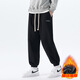 Gtyuwvg400g Super Soft plus Samtsporthosen für Männer 2024 Herbst- und Winter-Gelegenheits-Sporthosen für Männer Hongkong im Stil von 683 Light Grey Plus Velvet L.