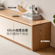 Genji Muyu solid wood TV cabinet modern back panel detachable white storage storage cabinet integrated log floor-standing TV cabinet 2m