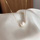 Simple and atmospheric pearl pendant single akoya pearl necklace Passepartout pendant clavicle chain for women 2025 new 10mm 3 pearls + 1 chain