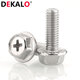XMSJ304 stainless steel cross hexagonal flange screw hexagon head with flower screw bolt M4M5M6M8304 M4*12200 pills