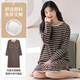 Dan Nanwei 2025 Nuevo estilo con algodón de imitación de algodón pull-up de algodón de algodón de manga larga para mujeres Spring y otoño Falda larga La ropa para el hogar se puede usar afuera 13077 L 165