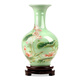 Aoshi Jingdezhen ceramics new Chinese vase crafts living room ornaments wine cabinet entrance tea room antique shelf decorations bean green glaze lotus adornment bottle + base