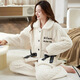 
FHHUABD flannel pajamas for women in autumn and winter thickened coral velvet home clothes for middle-aged and young mothers can wear two-piece sets T677 White Peach Good Rabbit Extra thick L: Recommended (100-120 Jin [Jin equals 0.5 kg])