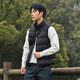 Tambor light down jacket vest for men with short stand-up collar, light and warm, comfortable vest with inner layer TA330033 black 175