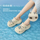 Bestu 2025 Summer New Casual Thick-Soled Croc Shoes Women's Heightening Baotou Back Hollow Sandals B3092BH5 White 38