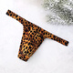 Luke Leopard-Druck dünne Ice Seide Ultra niedrige Taille kleiner dünner Kantendruck u konvex sexy Single-Tanga-Männerunterwäsche N2101 Leopardendruck Single Titten [N2101-027] 1 L
