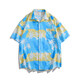 Xunterson Hawaiian Style Vacation Shirt à manches à manches courtes masculines NOUVEAU COLLAIRE CUBAN FLORAL LOBLE CONSTUSSION COST TRENDY 7027 Libanais Purple M recommandé dans les 120 Jin [Jin est égal à 0,5 kg]