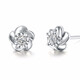 DL 1998 Fat Donglai same style platinum earrings PT950 platinum women's 18k diamond earrings 2024 new trendy Christmas earrings pair