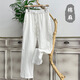 Donkey Fox 2025 Sommer Neue Baumwolle und Leinen-Freizeithosen für Männer große Hosen Lose Leinen mit weit ligem Hose chinesische Hosen im chinesischen Hosen grau 2xl empfohlen 130-140jin [Jin gleich 0,5 kg]