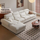 Quanyou Home Fabric Sofa Living Room Modern Simple Small Apartment Straight Row Removable and Washable White Ou Sofa Home