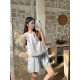Rongxitu Dopamine Girls zweiteilige ärmellose Weste mit hohen Taillenbreite Bein Shorts Abschleife 9719 Aprikosengrün Top l