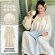Dan Nanwei 2024 Nouveau style Sweet and Cute Cloud Cotton Coton Longue de nuit à manches longues avec coussinet de poitrine pour le printemps et l'automne Long Jupe à la maison tir-out des vêtements 13063 M 160