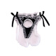 Lace transvestite cross-dressing men's jj hole underwear, no need to take off in bed, rear opening women's thong, watermelon red jj hole style