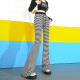 
2025 spring and summer drooping stripes loose casual micro-flare pants high waist wide-leg pants floor-sliding long pants women's trendy color [MY-686] M