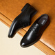 Bestu Commuting Business Leather Shoes Comfortable Cowhide Men's Formal Shoes Wedding Shoes 25002AM5 Black (Classic) 42