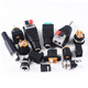 Zejie DC power plug and socket male and female connector adapter conversion female socket male 5.5-2.1/2.5MM3.5 DC-099 socket 5.5mm matching waterproof cap (10 pieces)