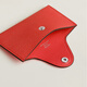 Hermes (HERMES) Unisex Iliad card holder Chamkila lambskin palladium-plated snap credit card holder card holder red regular