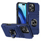 Cool hidden card case suitable for iPhone16ProMax mobile phone case with ring bracket Apple 15 built-in card bag integrated 14plus 13 car magnetic suction 11 change Rose gold hidden card bag + ring bracket + car magnetic suction 2 cards iPhone 16 pro
