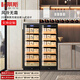 Curtis 25 new seamless fully embedded compressor cigar cabinet constant temperature and humidity embedded hidden tea refrigerator ultra-thin household special cigar cabinet 1.45 meters high fully embedded one constant temperature and humidity cigar combination cabinet 1.45 meters high