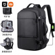 
Xiaomi Youpin new backpack computer bag 17.8 inch waterproof and water-resistant large capacity usb multi-function men's backpack 9905 black expandable capacity 18 inches