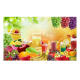 Xmsj selbstklebende Tapete Obst und Gemüse kreative Dekoration Wandaufkleber Supermarkt Poster Neues chinesisches Restaurant Hintergrund Wandmalerei Deep Khaki Farbe 723 Rose Kaffee kleine Breite 96 cm x Höhe 60 cm