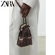 
zara2025 spring new product women's bag shell decoration gloss mini one-shoulder handbag 6548510721 official flagship light beige
