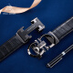 Paul Mesid Belt para hombres Cinturón de cuero genuino 2025 Nuevo regalo de cumpleaños del cinturón de vaca de alta gama para novio marido padre 600906 pistola + 869 pistola [conjunto de combinación de hebilla doble] 120 cm para otras longitudes, comuníquese con el servicio al cliente para obtener notas