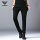 Falamone Armani Jeans de alta gama sin escaladeras Summer de verano delgadas delgadas delgadas altas de gama alta pantalones largos de alta gama K683 Negro [verano] delgado 32