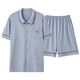 Modal Pure Cotton Pareja Pajamas Primavera y verano Cárdigan de manga corta Cabina dulce Caballero Captical Algody Traje de algodón N12702 Mujeres N12802 Hombres 2xl Mujeres