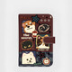 
Yunshun Passport Clip Certificate Pack Protection Case Multi-function Card Pack Travel Portable Clip Card Package Storage Air Ticket Driver's License Multi-function Card Package [Secret Cat and Dog]