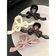 Bai Shilin Bow Clip Headwear Women's High-End Large Hair Volume Shark Clip 2025 New Summer Hair Clip for the Back of the Head Leather Pink