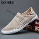 ROOBEN High-De-Luxury Brand Men's Shoes Shoes Shops Summer Summer New Style Breathable Casual, cómodo, zapatos Loafer Shoes Men's All Black 42