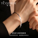 Ruofei platinum bracelet for women pt950 platinum women's bracelet minimalist light luxury platinum perfect bracelet for women perfect round semi-solid inner diameter 52mm weight 8.6-9.0g thick 3mm