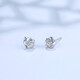 DL 1998 Fat Donglai same style platinum earrings PT950 platinum women's 18k diamond earrings 2024 new trendy Christmas earrings pair