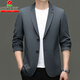 Mengtejiao Spring Men's Suit's Business Casual Fin Single Single Western Coréen Mulberry Mulberry Silk Suit Veste Navy Blue M 170 Taille