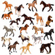 Grenzüberschreitende Simulation kleines laufendes Pferd, Qianli Pferd, solide Shedima Appaloosa Horse, Haflin Pferdemodell T15269 Mini Shedima 50g