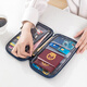Certificate passport bag portable air ticket ticket clip household registration book sorting bag travel abroad large capacity storage bag small trumpet-navy blue