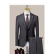 Bazeordun Light Luxury Brand Bräutigam-Anzug Set für Männer dreiteilige Hochzeitskleidergeschäft Casual Areifen Streifenanzug 9905 Schwarz (Anzug + Weste + Hosen) m