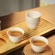 Thickened tea cup disposable cup biodegradable tea cup home office portable rice husk environmentally friendly disposable tea cup 48 pieces 1 pack - rice husk material