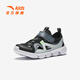 ANTA Children's Sandals Men's Big Children's Shoes 2026 Summer New Product Baotou Lightweight Outdoor Soft Elastic Beach Shoes Black/Anthracite Gray-3 36 Shoe Inner Length 23cm