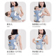 爱源美背带婴儿外出简易前后两用小月龄宝宝横抱式轻便抱娃神器解放双手 浅灰色【拉链收纳口袋】