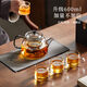 Mud teapot glass teapot high borosilicate glass tea water separation office heating filter tea kettle brewing tea cup