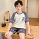 男童睡衣儿童夏季薄款纯棉短袖套装中大童12岁男孩洋气夏天家居服 DW-826小黄鸭【棉】 均码 8码 建议90-100厘米  体重2