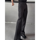 
7 best products casual pants for men summer thin scimitar loose draping large size micro-flare suit pants straight ice silk pants men SBXS-C911 black XL (without belt)